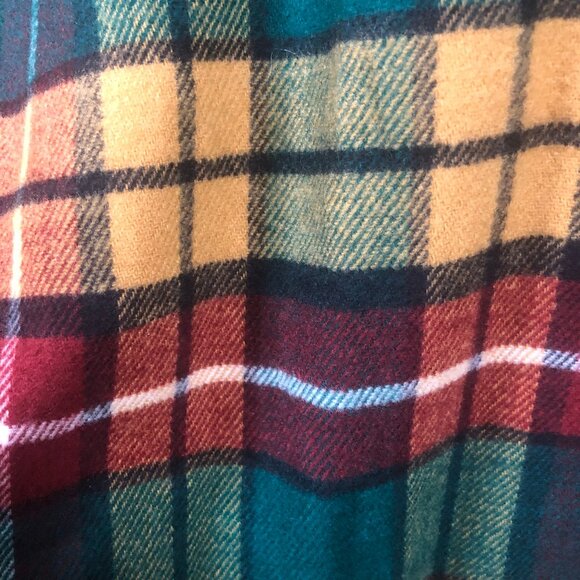Vintage Tartan Plaid Scarf – Jewel Tone Winter Classic - Picture 10 of 13